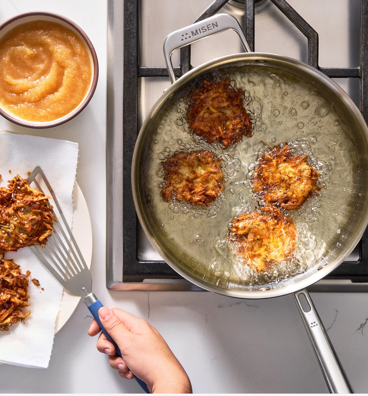 3 QT Stainless Steel Sauté Pan - Image 5