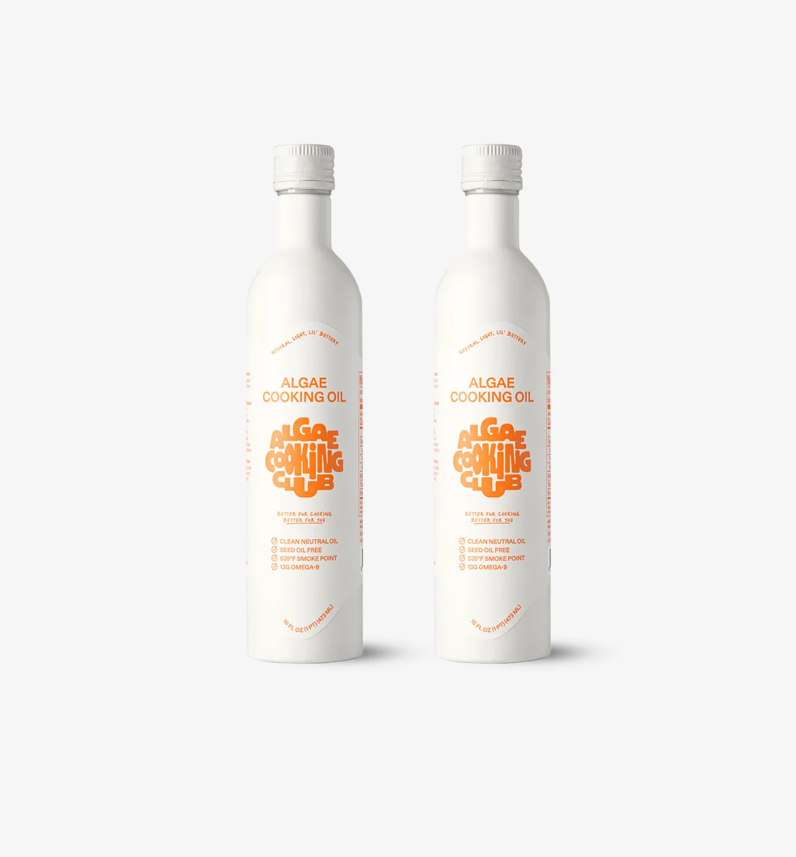 Algae Cooking Club - Algae Cooking Oil - 16 oz - Aluminum Bottle - 2 Pack