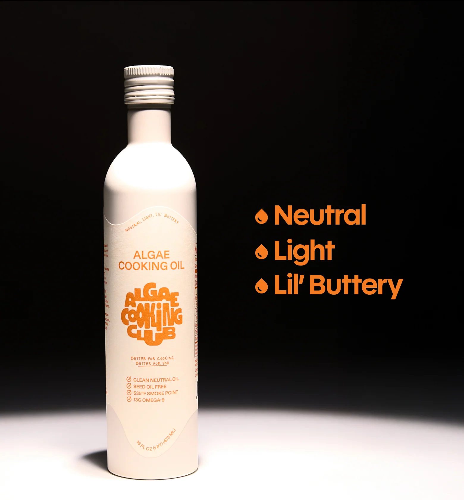 Algae Cooking Club - Algae Cooking Oil - 16 oz - Aluminum Bottle - Image 2