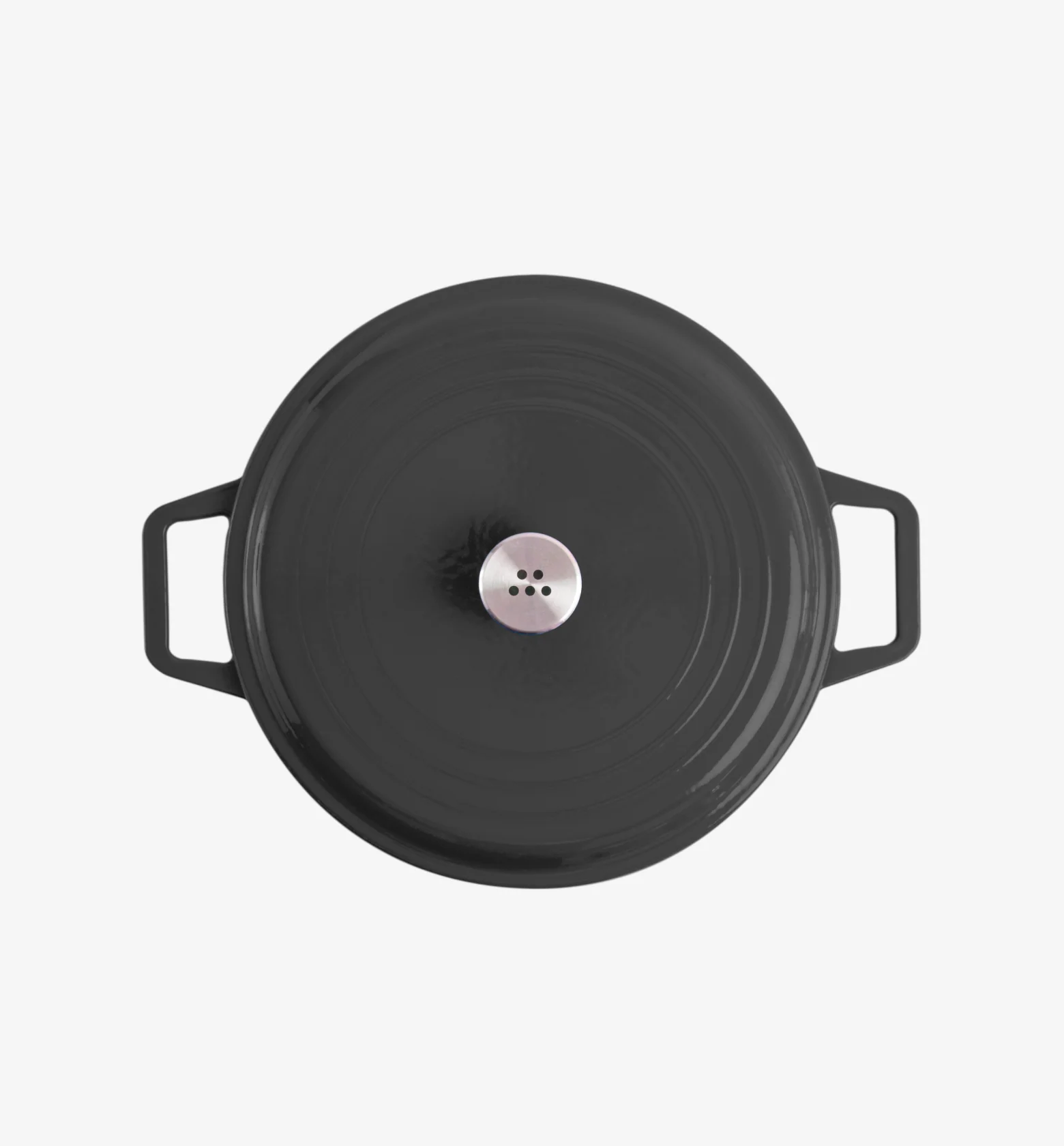 5.5 QT Enamel Cast-Iron Braiser - Black - Final Sale - Image 3