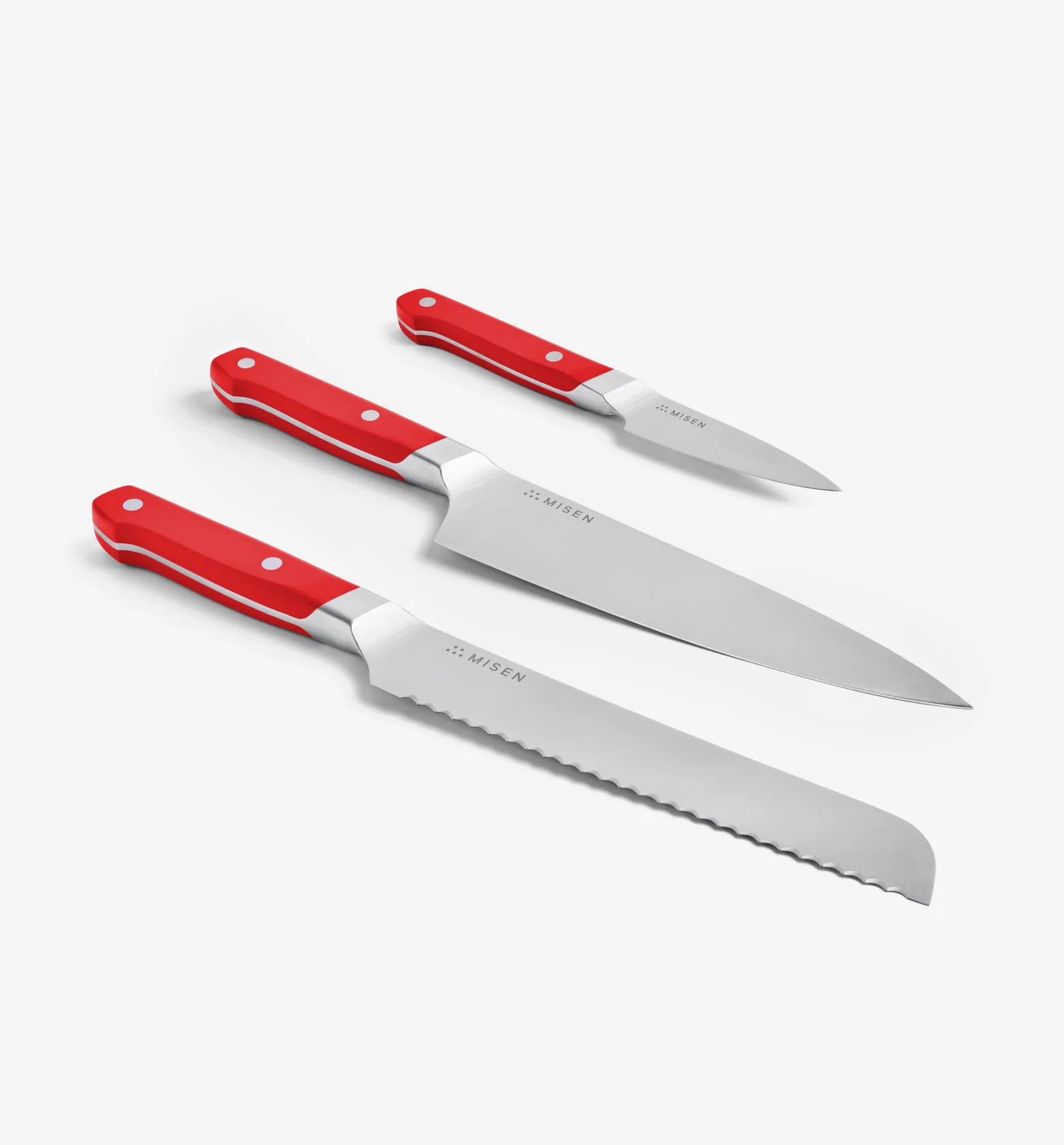 3-Piece Knife Set (ACUTO440) - Red - Image 2