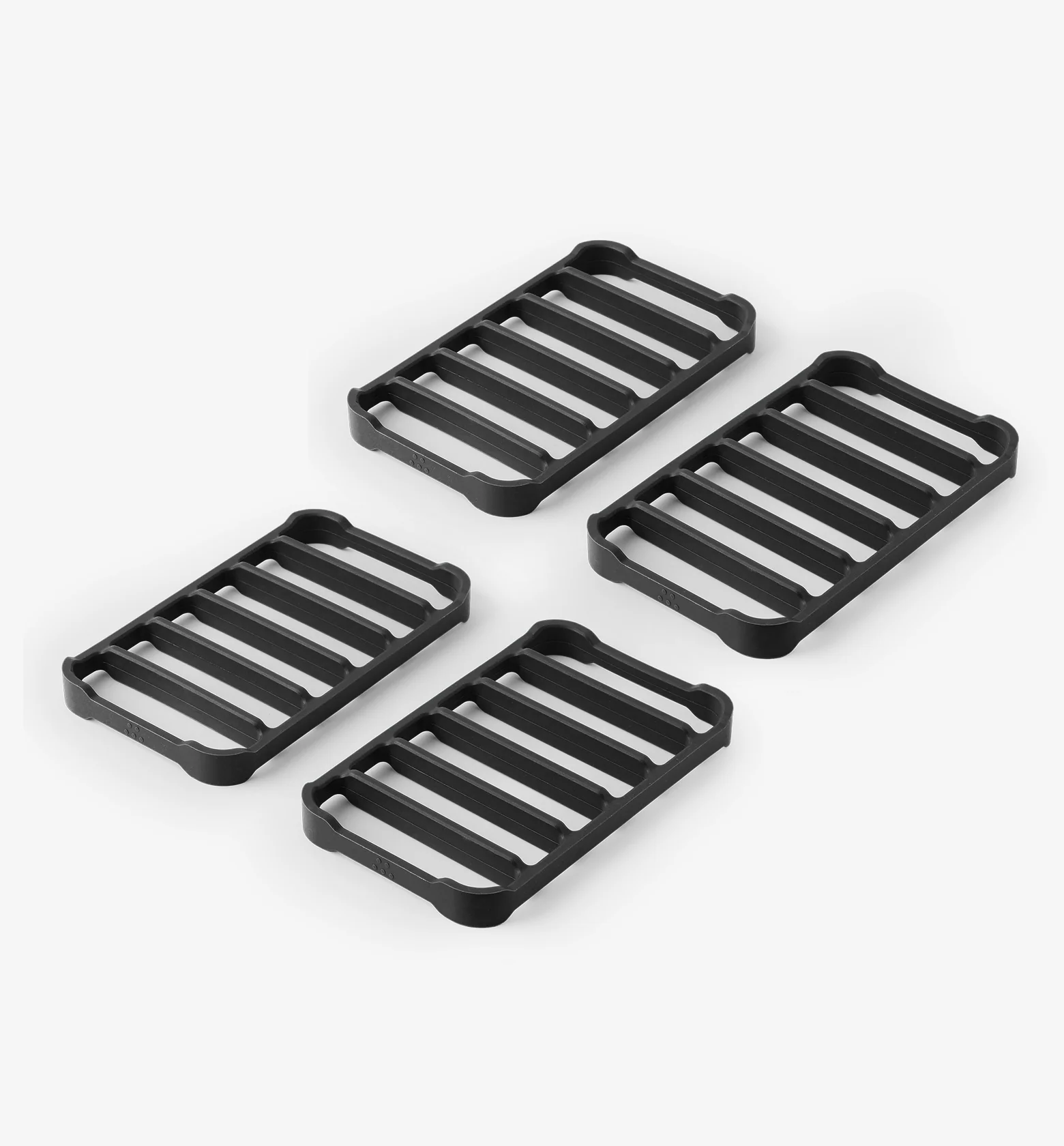 Silicone Roasting Racks - 4 Pack - Black
