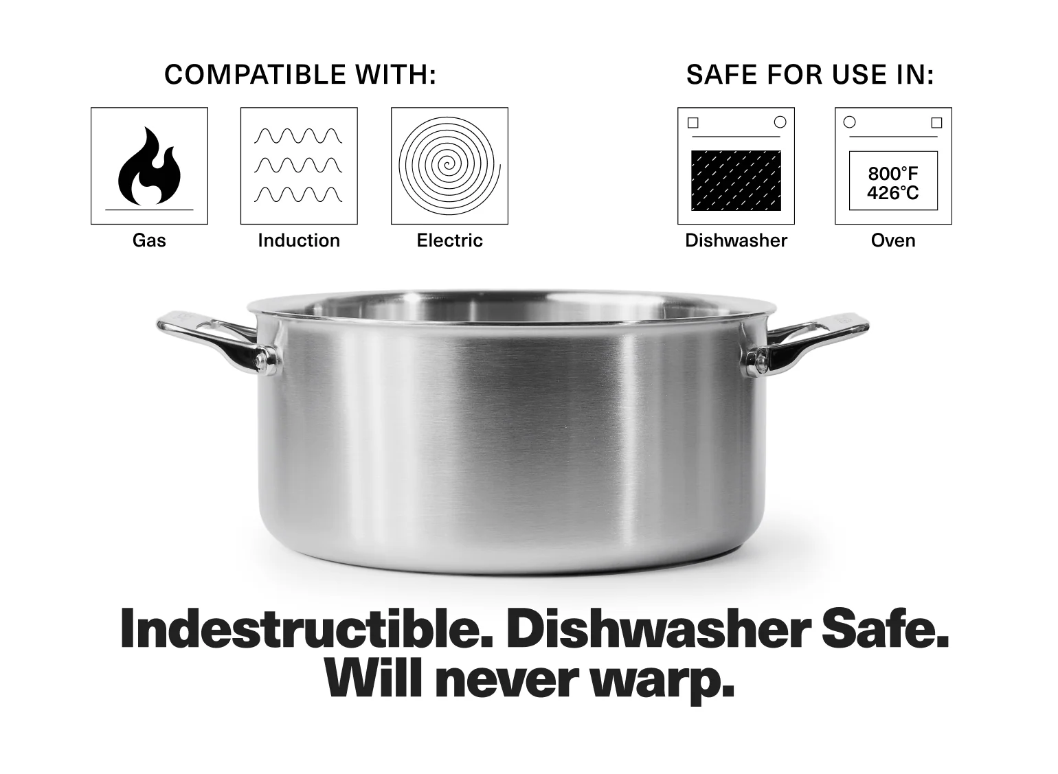 Stainless Steel Dutch Oven - 6.75 QT - Image 6