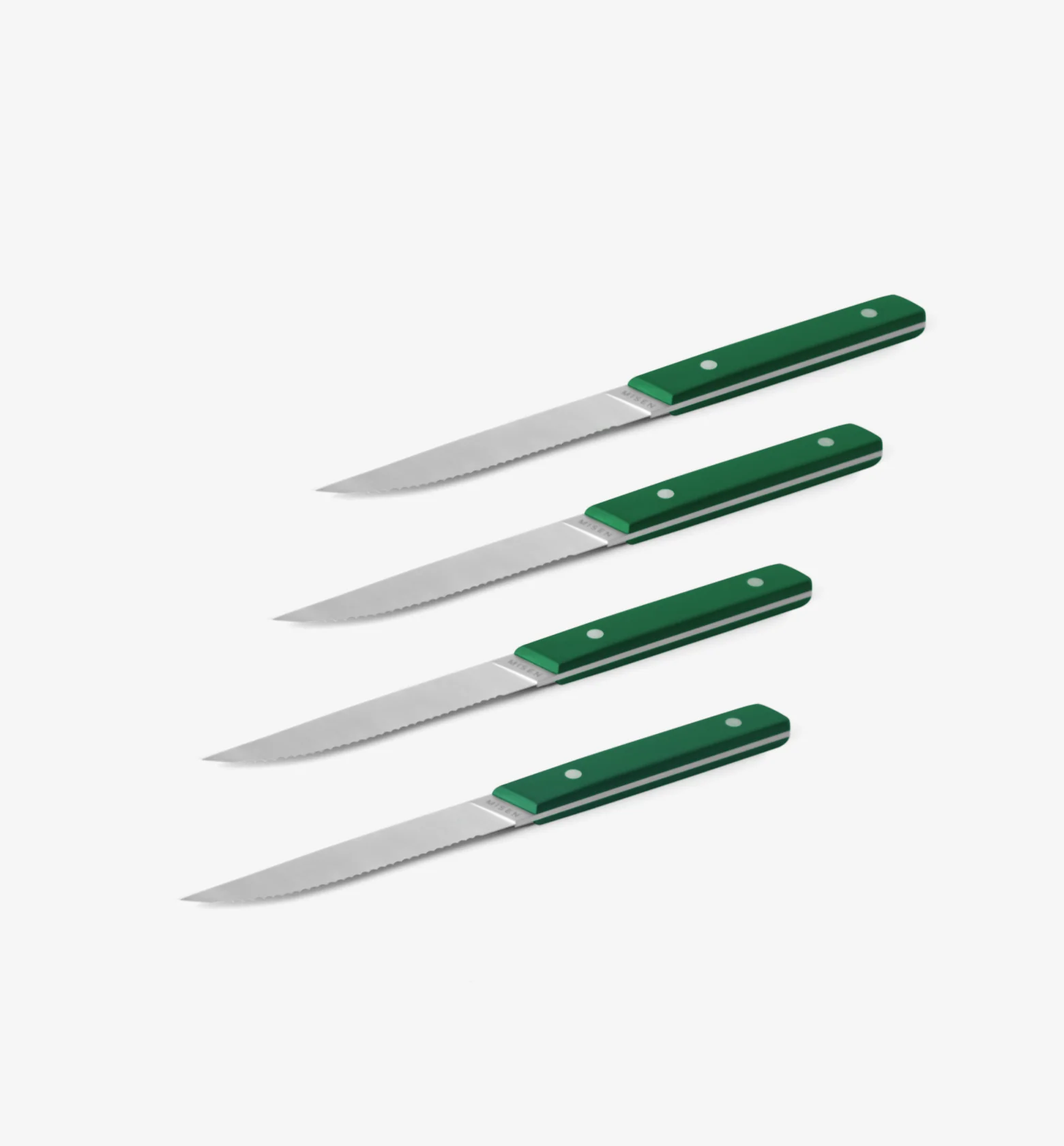 4-Piece Serrated Steak Knives (German Steel) - Final Sale - Green - Image 3