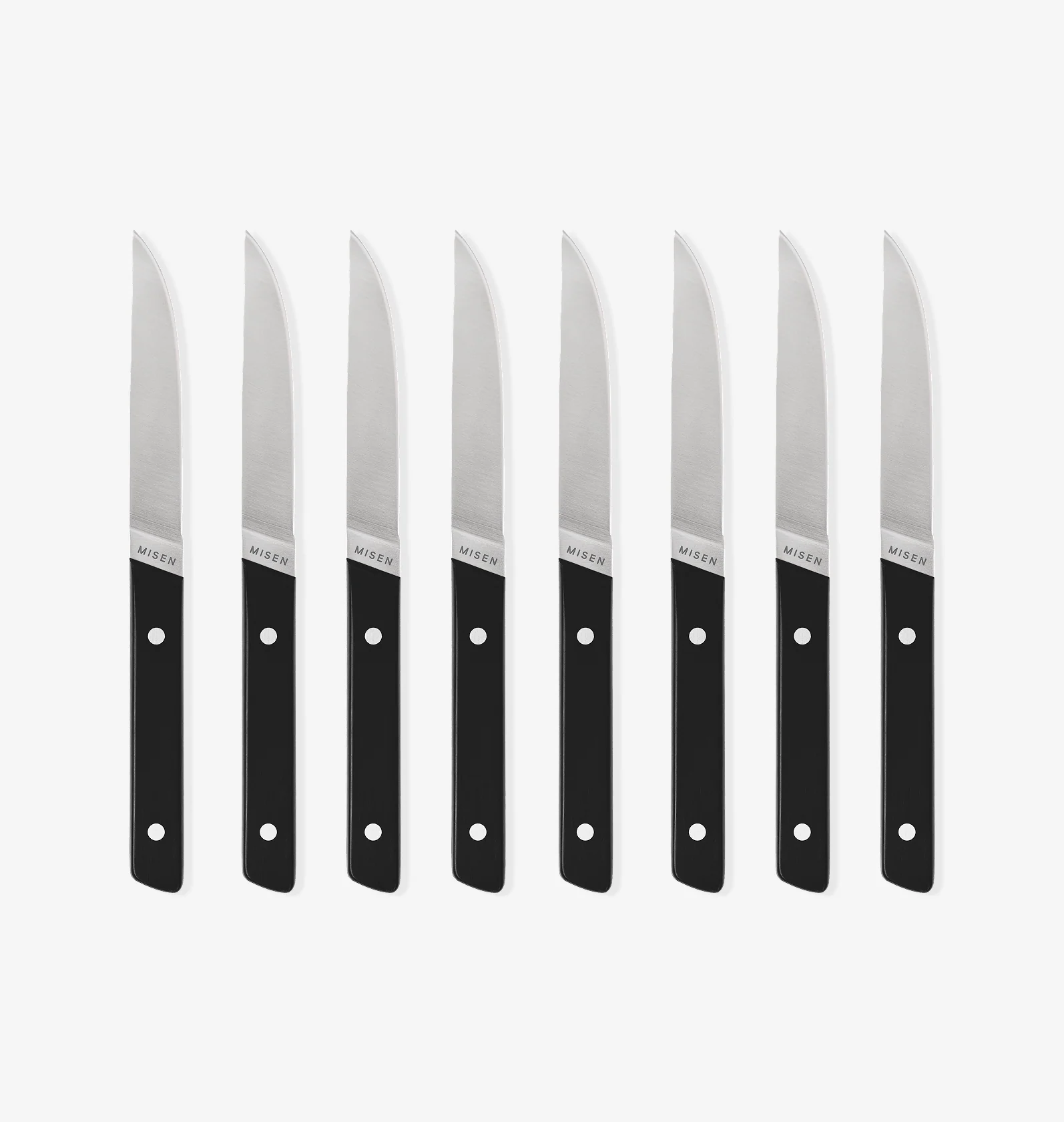 8-Piece Straight-Edge Steak Knives (ACUTO440) - Black