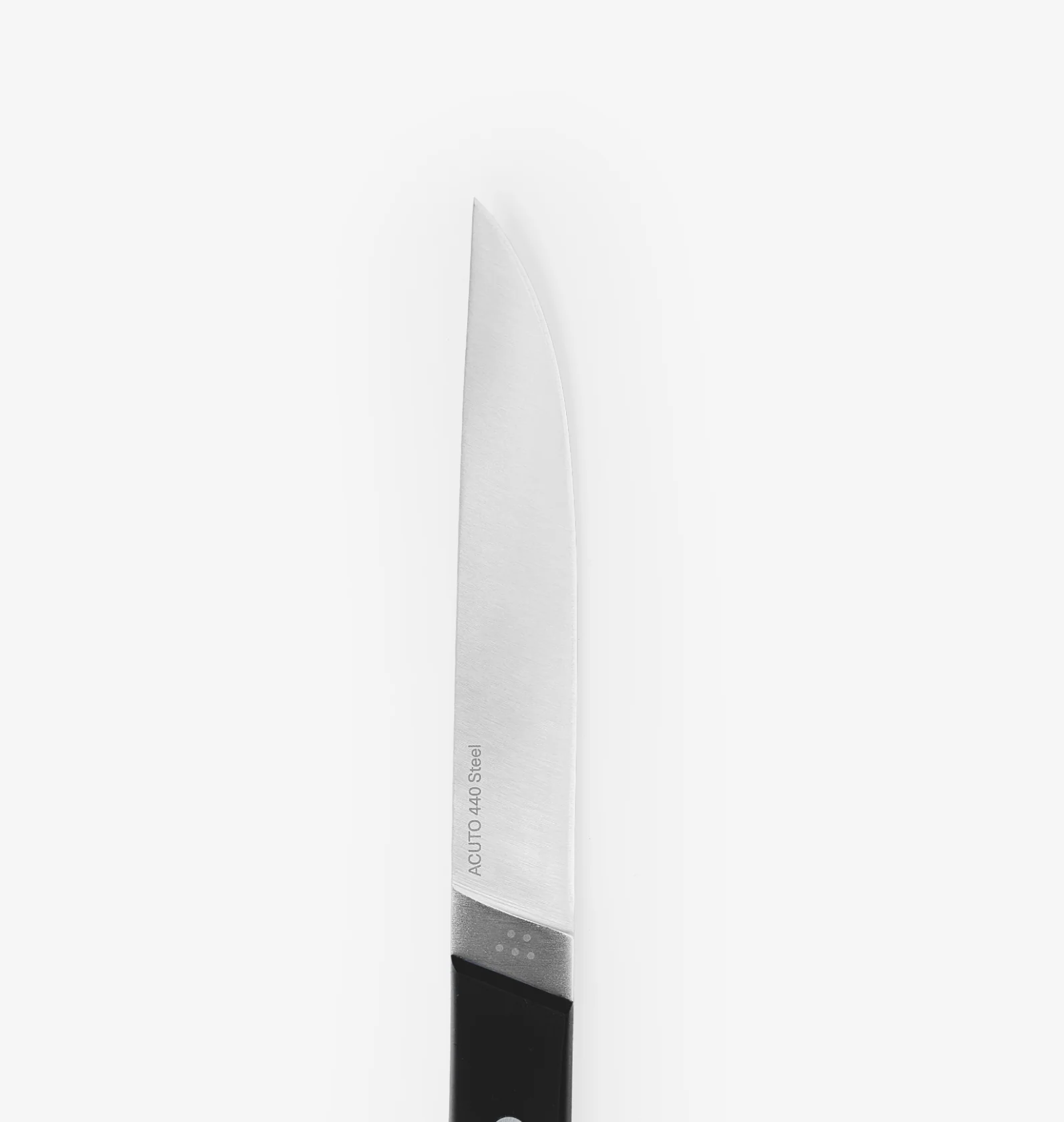 4-Piece Straight-Edge Steak Knives (ACUTO440) - Black - Image 3