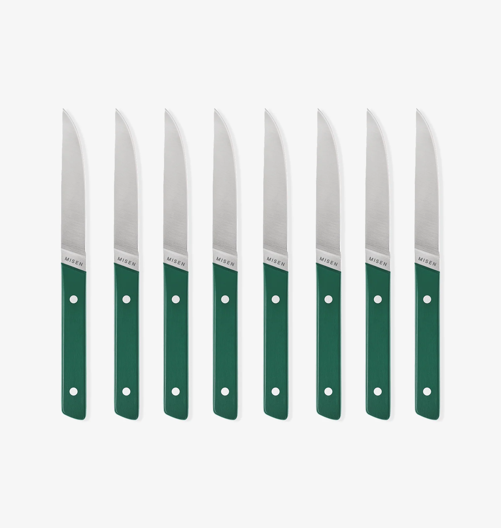 8-Piece Straight-Edge Steak Knives (ACUTO440) - Green